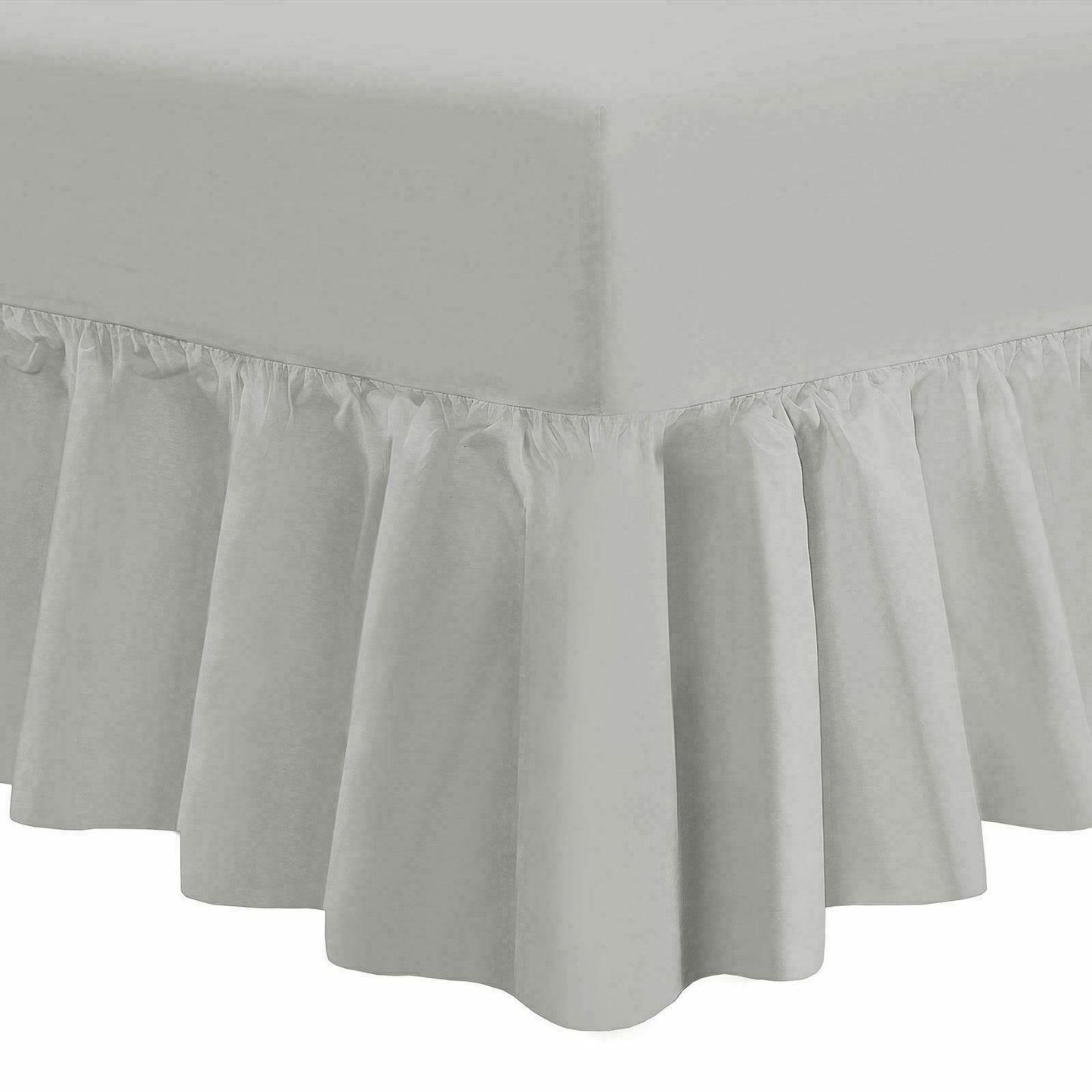 Plain Dyed Fitted Valance Sheet Poly-Cotton Bed Sheet - Various Colours