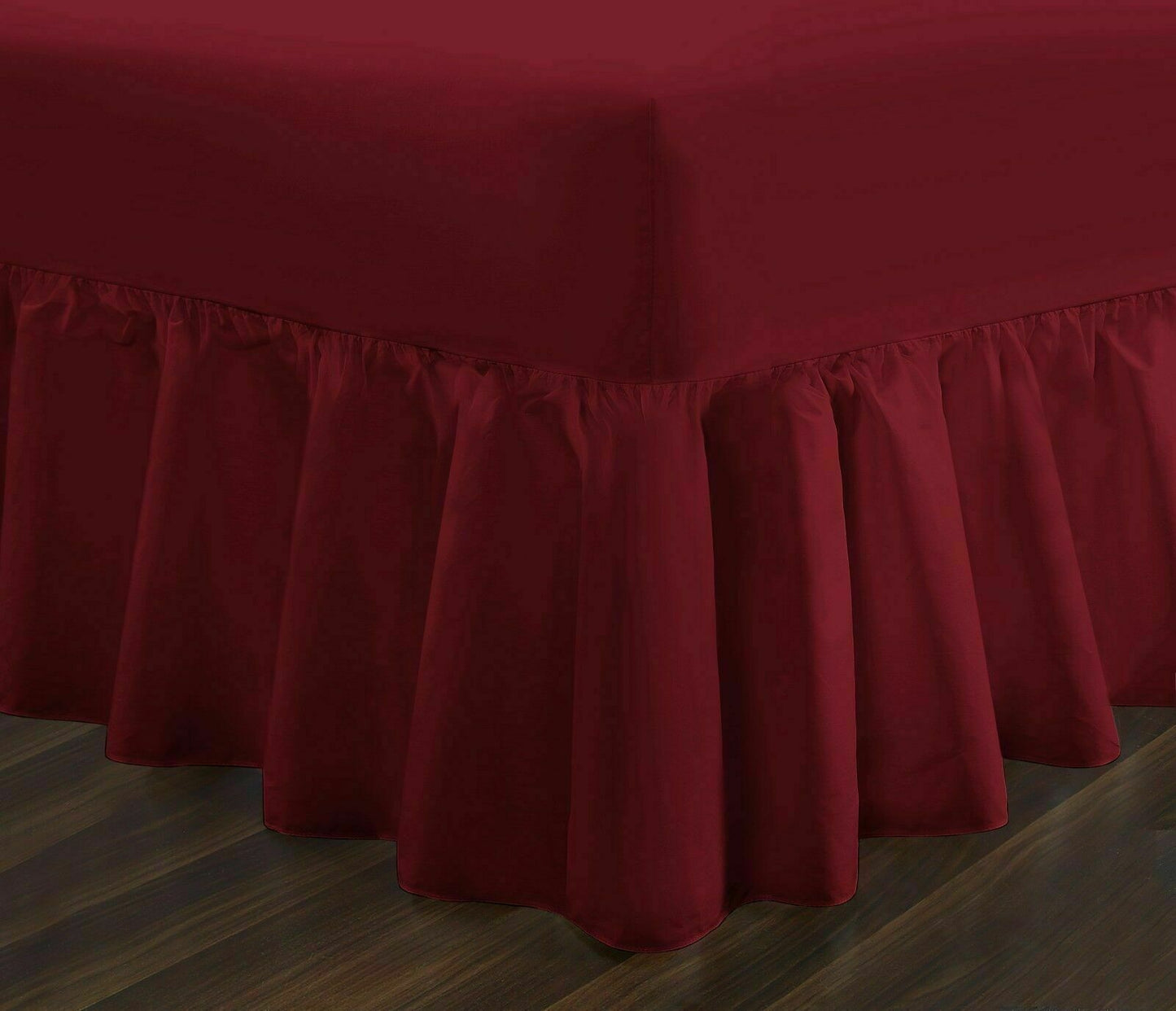 Plain Dyed Fitted Valance Sheet Poly-Cotton Bed Sheet - Various Colours