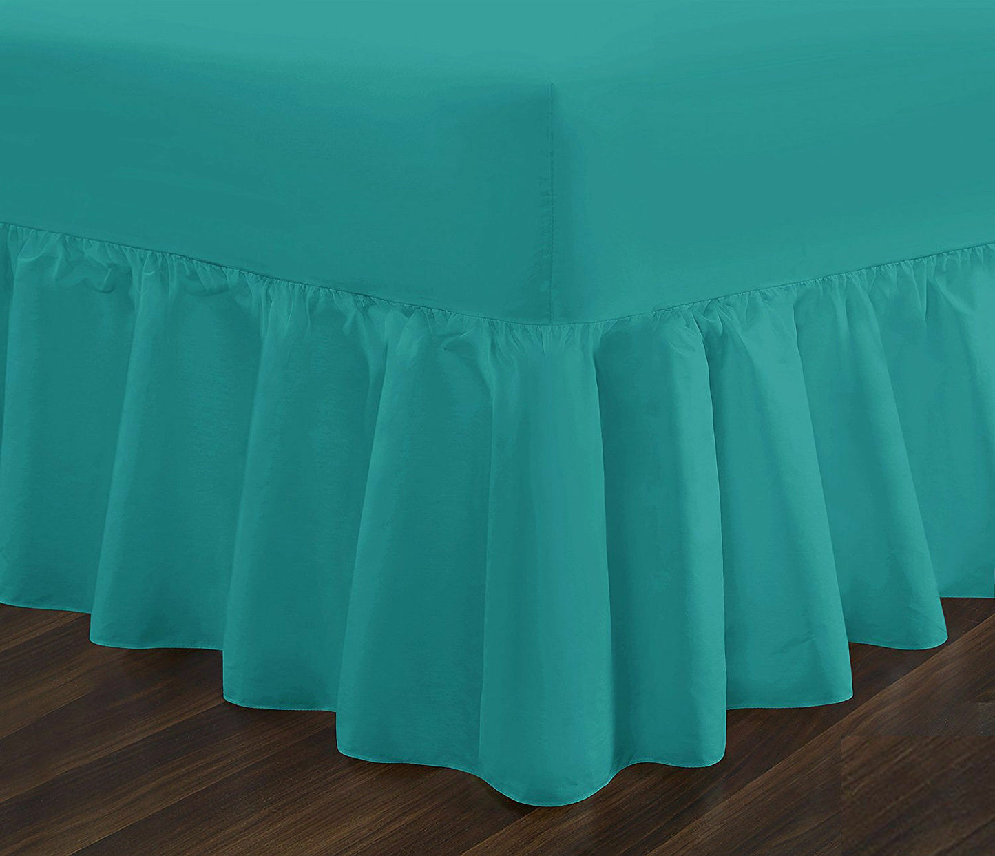 Plain Dyed Fitted Valance Sheet Poly-Cotton Bed Sheet - Various Colours